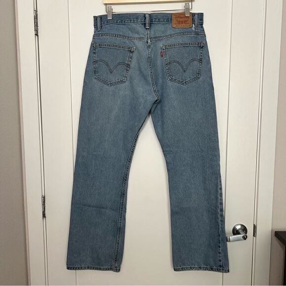 Levi's 517 Mens Jeans Size 36x32 Blue Bootcut Cotton Denim Classic Western - Picture 5 of 15